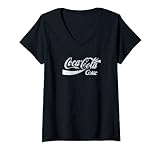 Damen Coca-Cola Twin Coke Logos T-Shirt mit V