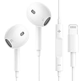 Kopfhörer mit Kabel iPhone [MFi-Zertifiziert] HiFi Stereo Ohrhörer mit Lightning Anschluss Mikrofon und Lautstärkeregler Kompatibel mit iPhone 14/13/12/SE/11/X/XS/XR/8/7 Unterstützt alle iOS-Sy