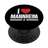 Ich liebe Mannheim Souvenirs Herren Damen I Love Mannheim PopSockets mit austauschbarem PopGrip