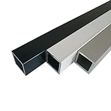 B&T Metall Aluminium Vierkantrohr pulverbeschichtet 60 x 40 x 2 mm ANTHRAZIT RAL 7016 Länge ca. 2 mtr. (2000 mm +0/- 3 mm)