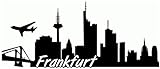 Samunshi® Frankfurt Skyline Aufkleber Sticker Autoaufkleber City Gedruckt - 15x6,3cm schw