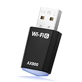 USB WLAN Stick für PC WLAN USB Stick Internet Empfänger WiFi Adapter Dongle AX00 WiFi 6 Dual Band 5GHz/2.4GHz mit Eingebautem Treiber für Desktop Laptop Kompatibel mit Windows 7/8/8.1/10/11