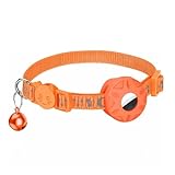Kpfdyt Reflektierende Mondkatzen-Hundehalsbänder Haustierhalsbänder mit Glöckchen Halsband Für Chihuahua (Orange, One Size)