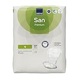 Abena San 4 Inkontinenzeinlagen für Damen und Herren, 800 ml Saugfähigkeit, 30 Stück, schnell einziehende Inkontinenzprodukte, diskrete und effektiv geformte Inkontinenzeinlagen für Männer/F