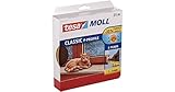 tesamoll P-Profildichtung selbstklebend Gummi Zugluftstopper zum Isolieren von Spalten in Fenstern und Türen braun 25m x 9