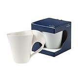 Villeroy & Boch - NewWave Caffè | Tasse mit Henkel | 300 ml | Premium Porzellan | Spülmaschinen-, mikrowellengeeignet | Weiß'