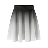 Generisch Klassischer, eleganter, lässiger Minirock für Damen mit elastischer Taille Mit Perlen (Grey, L)