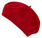 Van Der Rich ® - Französische Klassische Baskenmütze Barett - Damen (Rot, One Size)