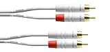 CORDIAL CABLES Doppeltes Audiokabel RCA 3 m weiß AUDIO-KABEL Essentials RC