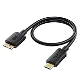 Cable Matters USB C auf Micro USB 3.0 Kabel 0.3m (USB Micro B auf USB C, USB C zu Micro B 3.0 Kabel) in Schwarz – 0.3 M