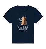 Mr. & Mrs. Panda Personalisiertes Baby Shirt Igel Blumen 0. - 6. Monat - Personalisierte Geschenke, Personalisiertes Jungen Baby T-Shirt, Gute Laune,
