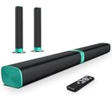 GarageRock 90W Soundbar TV-Lautsprecher, 2-in-1 abnehmbare TV-Soundbars für Smart TV, 5.0 Bluetooth-Soundbar für TV mit klarem Klang, 3 EQ-Modi, ARC/Optical/Aux/Wandhalterung