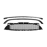Auto Frontgrill Schwarzer Frontstoßstangenrahmen Ziersplitter Spoiler + Oberer Kühlergrill Für Mini Für Cooper S R55 R56 R57 R58 R59 2007–2015 Im JCW-Stil Kühlerg