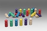 WISSNER® aktiv lernen 200240.000 WISSNER 24 XXL-Spielfiguren Set in 6 lebhaften Farben, rot, grün, blau, gelb, lila und naturfarb