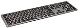 SPEEDLINK LEVIA Keyboard – Bluetooth Tastatur kabellos, aufladbar, Aluminium-Gehäuse, USB-Wireless und Kabelanschluss, beleuchtete Tasten/RGB Ambientbeleuchtung, flache und leise Tasten, spaceg