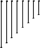Treppenhaus Handlauf U-förmiger Treppenhandlauf Seitlich montiertes L-förmiges Treppengeländer mit runder Säule for Garage, Veranda, Gartendekoration, Handlauf (Size : 100cm/39.3inch)