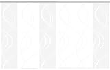 HOME WOHNIDEEN Schiebevorhang TIBERIO aus Dekostoff und Voile mit Scherli 245 x 60 cm, Farbe:WOLLWEISS, Größe:245 x 60 cm, Anzahl:6er Set (3X, 3X)
