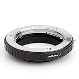 SSIMOO Makroobjektiv-Adapterring, Keine Glasarbeiten, for Minolta MD MC-Objektiv for Nikon F-Mount-Kamera-Adapterring for D3100 D5100