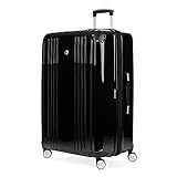 SwissGear Hartschalen-Koffer, erweiterbar, schwarz, Kariert, groß, 68,6