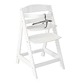 roba Treppenhochstuhl Sit Up III - Mitwachsender Baby Hochstuhl - ab 6 Monaten - Kinderhochstuhl aus Holz weiß - Stuhl bis 70 kg belastbar, 1 Stück (1er Pack)