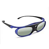 3D-Brille, ONEVER wiederaufladbare 3D-Aktiv-Shutter-Brille für alle DLP-Link-3D-Projektoren, wiederaufladbare 3D-Brille, kompatibel mit Acer ViewSonic BenQ Optoma Viewsonic DLP-Projek