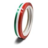 3er Set Zierstreifen in Landesfarben je Breite 5mm Breite 10m Länge Dekorstreifen Klebestreifen für Auto Motorrad Boot Modellbau Zubehör (09 Italien)