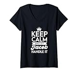 Keep Calm And Let Jacob Handle It Name Jacob T-Shirt mit V
