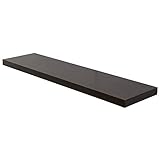 Rebecca Mobili 2er Set Hängeregale, Wandboard Wandregale Wengefarbe, aus Holz MDF, für Schlafzimmer Wohnzimmer – Maße: 3,8 x 100 x 25 cm (HxLxB) - Art. RE6058