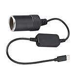 Whltzf Konvertieren Sie USB C auf 12 V Zigarettenanzünder, Adapterkabel, USB C auf 12 V Adapterkabel für Autolüfter, LED-Lichter, Auto-Zig