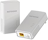 NETGEAR Powerline-Adapter-Set, 1000 Mbit/s, Wandstecker, 1 Gigabit-Ethernet-Ports (PL1000-100PAS), weiß, 2 Stück (1 Stück)