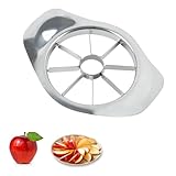 1 Stück Apfelschneider Apple Slicer Apfelentkerner, Apfelschäler Entkerner Obstmesser 3-in-1-Edelstahlschneider mit 8 Klingen, ultrascharf für Apfel, Haus und Küche Edelstahl Apfelteiler (silber)