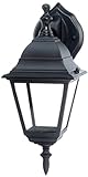 Brilliant Newport Wandleuchte für den Außenbereich 34 x 22 cm in schwarz 44282/06 | Gartenbeleuchtung für LED Leuchtmittel geeignet | Regen- und Spritzwassergeschützte Außenlampe nach IP 23