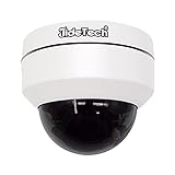 JideTech PTZ POE IP Dome Kamera, 5MP Überwachungskamera mit 4X optischem Zoom für Sicherheit, H.265 Outdoor IP66 wasserdichte IR N