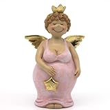 Mea-Living Engel Marie, rosa/Gold, klein, Weihnachtsdeko, Weihnachtsengel, Schutzengel, Geschenkidee zu W