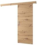 Schiebetür Komplettset - Schiebetürsystem Salwador 1 - Schiebetüren - Trennwände - Raumteiler - Innentüren, Tür 90 x 204 cm - Schiebetür Schiene - Zimmertür mit Schiebetür Griff - Saloontü