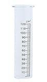 naninoa ® REGENMESSER Niederschlagsmesser aus Glas. Ca 15 cm hoch. Skala 0-120 l/m²