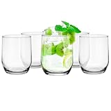 Glasmark KROSNO 1992 Trinkgläser Set Gläser 6 Stück 280 ml Wassergläser Cocktailgläser Saftgläser Saft Wasser Glas Spü