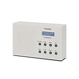 TechniSat TECHNIRADIO 3 - tragbares DAB Radio (DAB+, UKW, Lautsprecher, Kopfhöreranschluss, zweizeiliges Display, Wecker, Tastensteuerung, klein, 1 Watt RMS) weiß