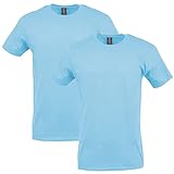 Gildan Herren Softstyle Baumwolle Style G64000 T-Shirt, Hellblau (2er-Pack), XL