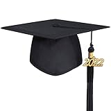 Panngu Bachelor Hut Geschenk, Premium Doktorhut mit 2023 Jahreszahl Anhänger Quaste, Uni Abschluss Graduation Cap für die Abschlussfeier vom Hochschule, Größe Verstellbar Schw