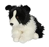 Uni-Toys - Border Collie schwarz-weiß, sitzend (ohne Leine) - 26 cm (Höhe) - Plüsch-Hund - Plüschtier,