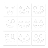 Halloween Kürbis Ausdruck Airbrush Dekorative Gesicht Journal Blume Vorlagen Scrapbooking Stempel Fenster Vorlage L4C1