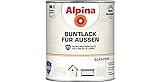 Alpina Buntlack Metalllack 0,75L cremeweiss Ral 9001 glänzend Auß