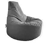 PATCH HOME Gamer Sessel Sitzsack Beanbag - 2 Größen - 25 Farben XL - 75cm Durchmesser, 30cm Sitzhöhe, 80cm Hö