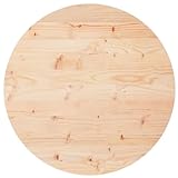 vidaXL Tischplatte, Holzplatte Holztischplatte Rund, Ersatzplatte Platte für Beistelltisch Couchtisch, Massivholztischplatte Esstischplatte, Ø60x3 cm M