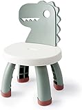 Balama Kunststoff Kinderstuhl, Dinosaurier, Grün, 25,3cm Sitzhöhe, für Drinnen und Draußen, BPA frei, Langlebig und L