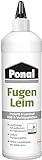 Ponal Parkett & Laminat Fugenleim, transparenter Kleber für Bodenbeläge, wasserfester Fugen Klebstoff, alterungsbeständiger Weißleim als Aufquellschutz, 1 x 1 kg F