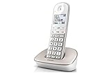 Philips XL4901S DECT-Komforttelefon – Schnurloses Telefon mit Mobilteil – Große Tasten - Lautstärkeregelung - Hörgerätekompatibilität - Festnetztelefon - Weiß