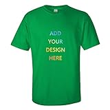 Ryoizen T-Shirt Personalisierte mit Text Foto Frauen Männer Individuelle bedrucktes Rundhals Kurzarm T-Shirts entwerfen Sie Ihr eigenes witziges Shirt Geschenk für Geburtstag Gedenktage,Grün,3XL