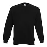 Fruit of the Loom Herren Sweatshirt Premium Set-In Sweat 62-154-0 Black L